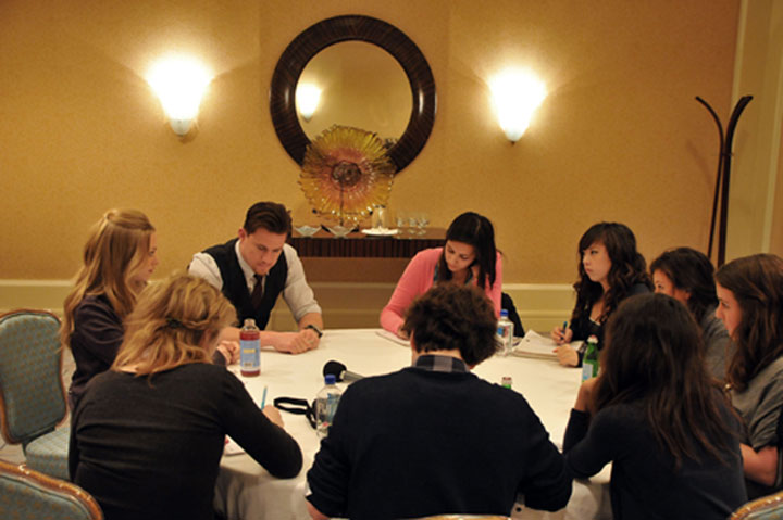 High school journalists cover the Dear John press day in San Francisco