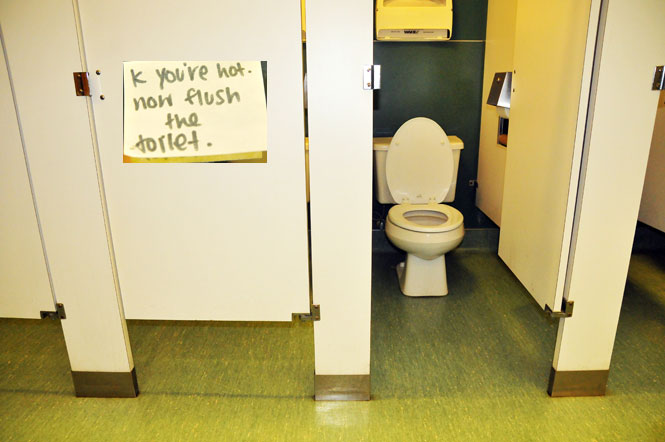 Vandalism hits bathrooms on campus