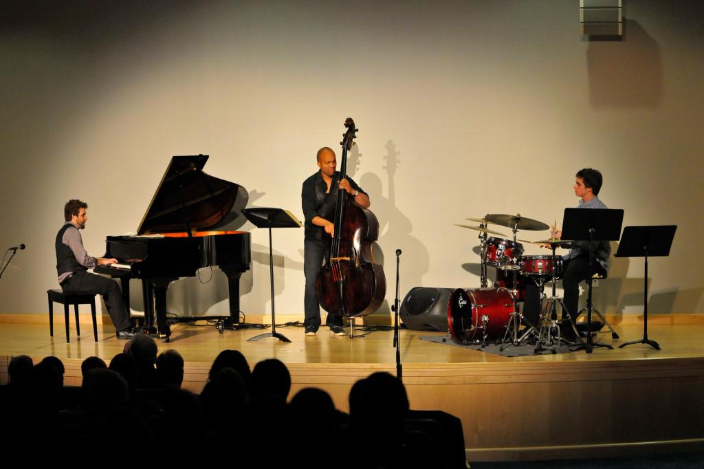 Jazz musicians of the Taylor Eigsti Trio perform as part of the Concert Series