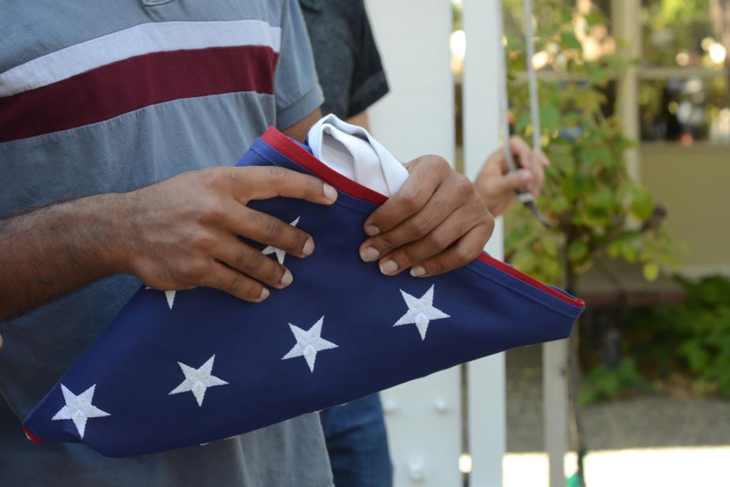 Student Council and Honor Council learn proper flag procedures