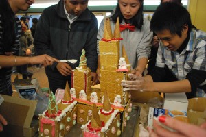 Gingerbread house spirit competition held during long lunch