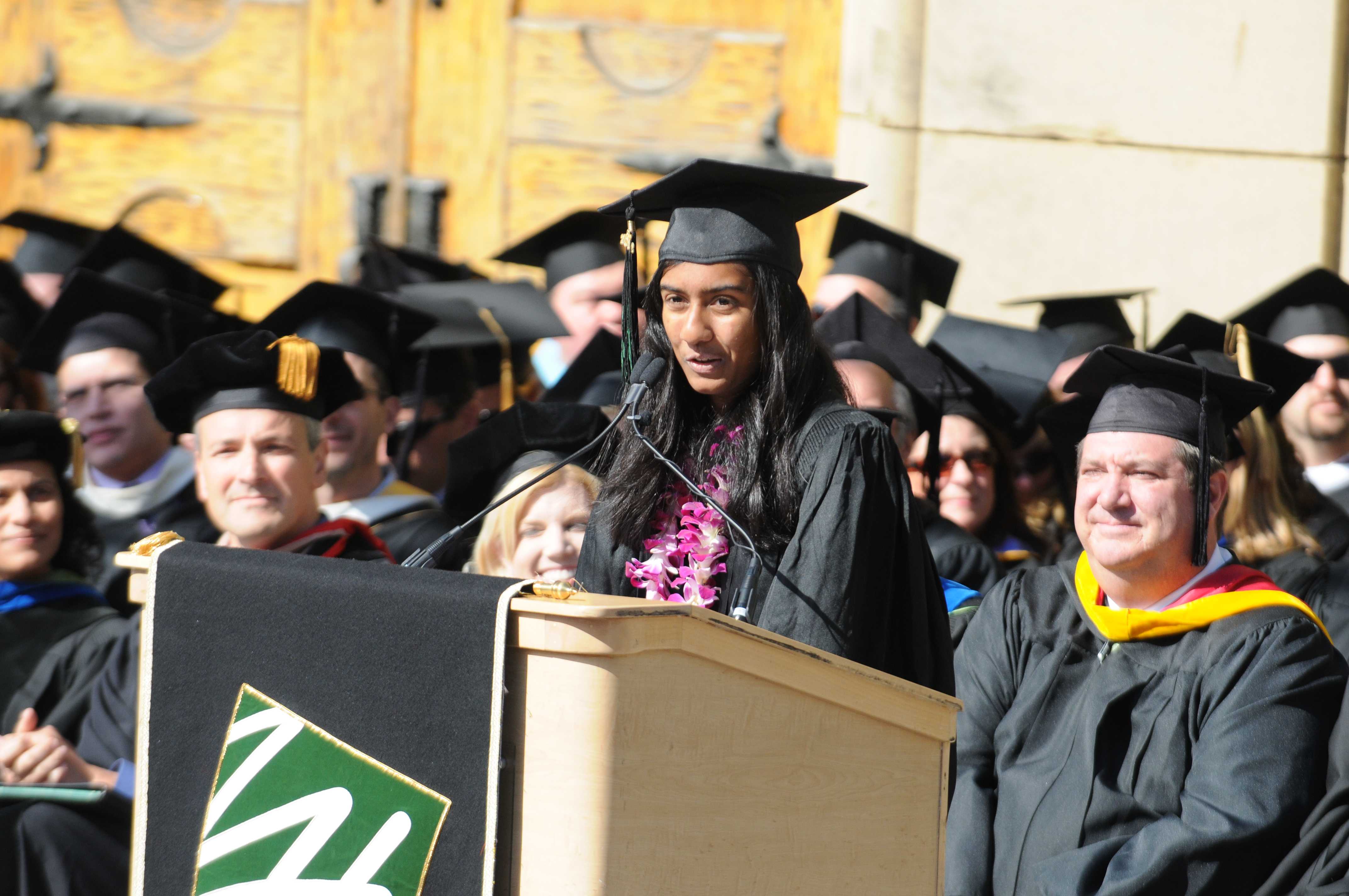 person who gives speech at graduation