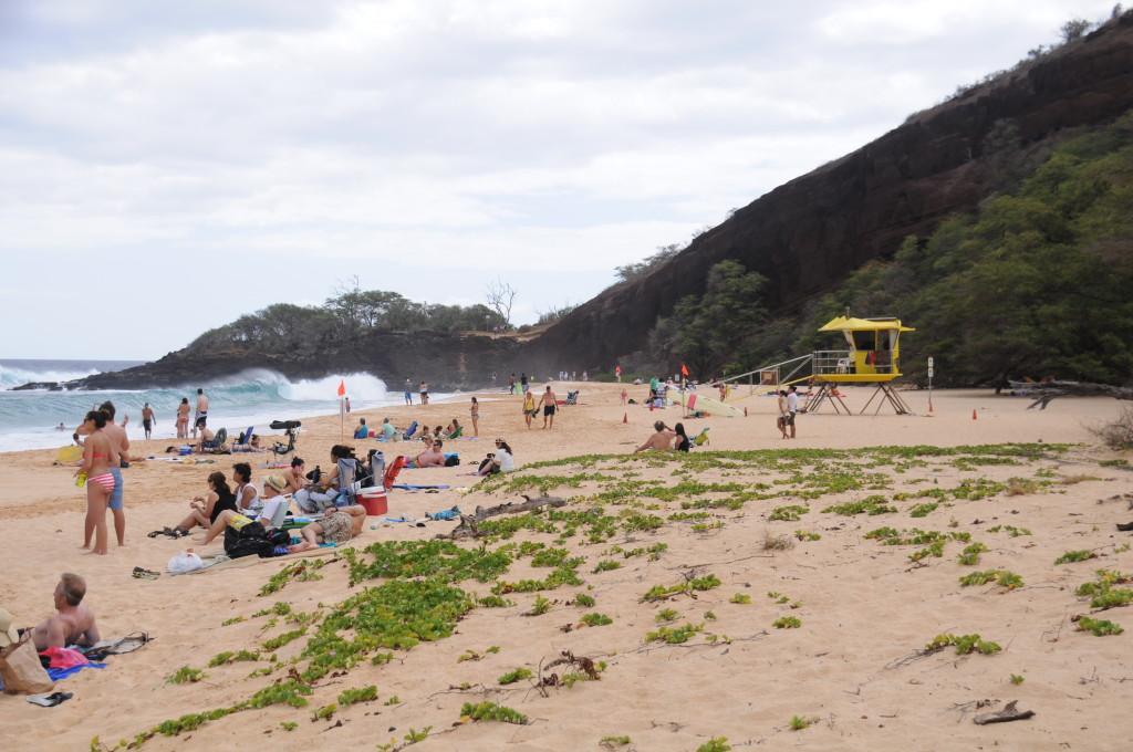 Beach+goers+admire+the+roaring+waves+on+a+cloudy+day+at+Makena+Beach%2C+also+known+as+Big+Beach.++