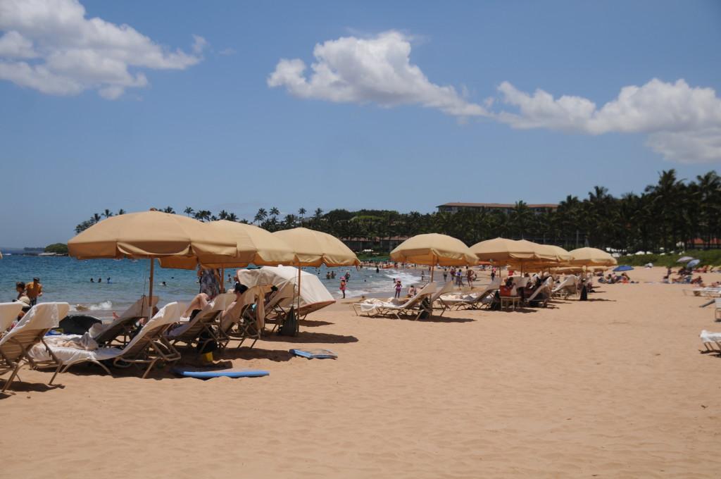 Located by the Four Seasons Resort, the Wailea Beach offers a beautiful spot for a myriad of shoreline activities, such as sunbathing, snorkeling, and swimming.