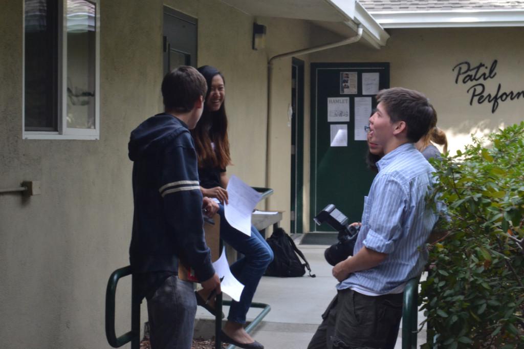 Waiting outside director Jeffrey Drapers room, performing arts students, including senior Alice Tsui, prepare to present Shakespeare monologues. Fall play auditions were held on Tuesday, September 4 and Wednesday, September 5.