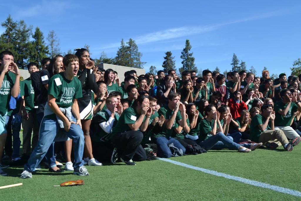 The class of 2014 participates in the annual Scream Off event. The senior class placed first, followed by the juniors with second, the sophomores with third, and freshmen with fourth.