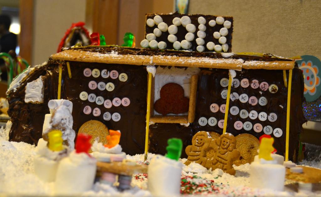 Seniors used Nutella and gummy bears as two of their added elements. Their gingerbread food truck was fully equipped with Oreo wheels and gingerbread customers.