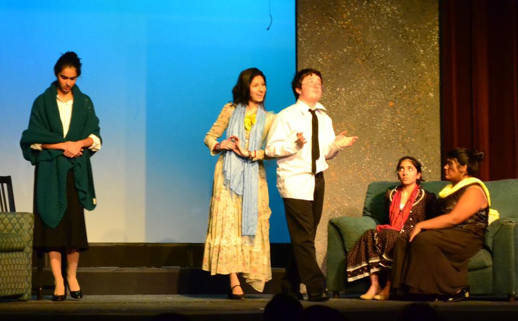 Students in senior director Cristina Jerney's play The Madwoman of Chaillot perform during the final dress rehearsal on Thursday, January 3. Shows will be held on Friday, January 4, and Saturday, January 5.