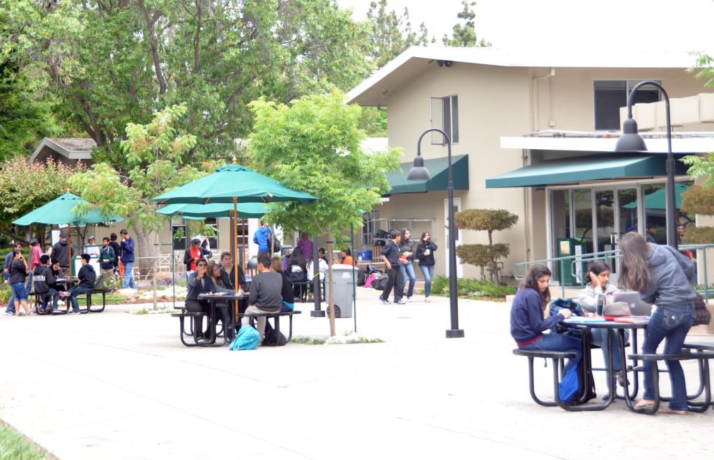 Students socialize with friends during a lunch period. Daily moments can provide meaningful memories that will be treasured.
