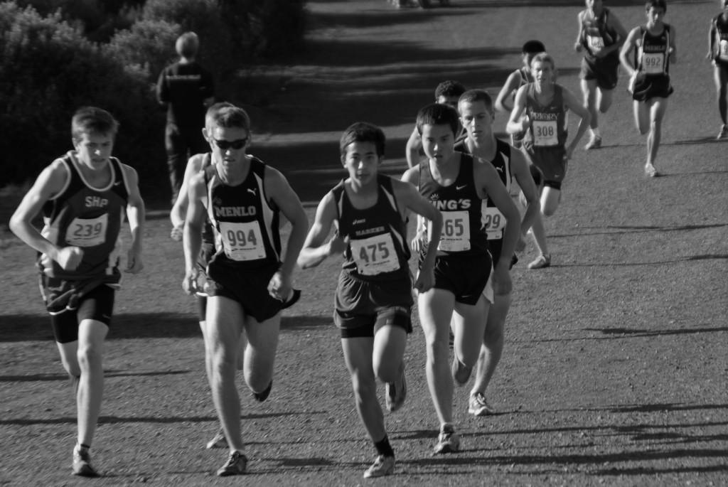 Cross country runners run at a meet. Often, people make resolutions to exercise, but how many actually stick with it?