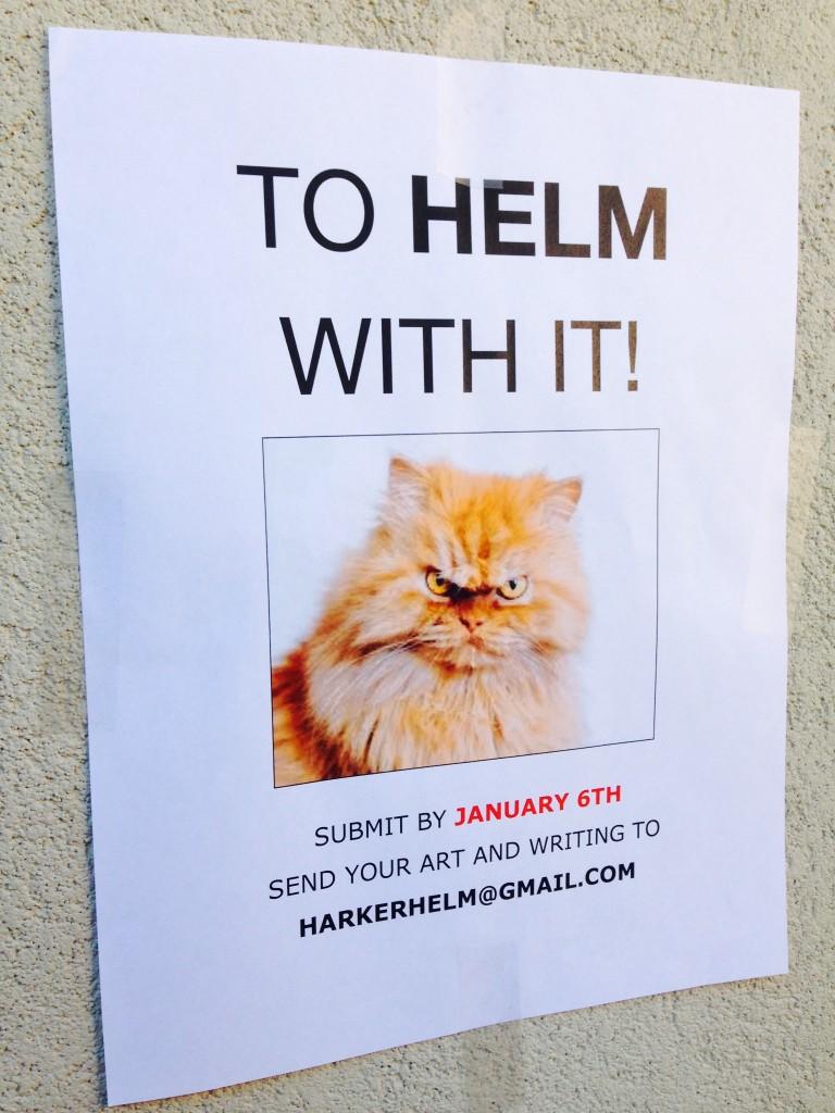 HELM put many posters up all over campus in order to notify students of the submission deadline. Recently, the club decided to extend the deadline to Jan 20 rather than the previous one of Jan 6th. 
