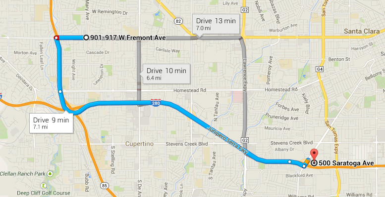 The map shows my car ride from my house to school. This time serves as my mindful minutes for the day.
