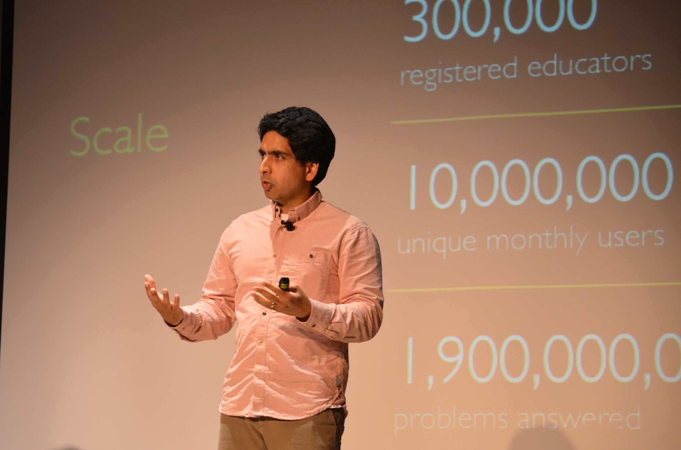 Khan do it: Salman Khan’s, founder of Khan Academy, speech was one of the highlights of the Symposium. He advocated for the education of students and described the scope of Khan Academy’s affect on people worldwide. 