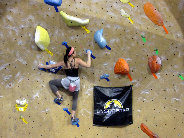  A climber scales a wall at Planet Granite. The center offers members its rock climbing facilities and holds introductory lessons for beginners. Fee for membership can be paid monthly or yearly.