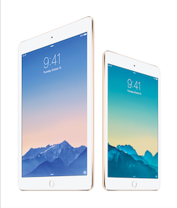 The iPad Air 2 and iPad mini 3 are now available in gold color. The iPad Air 2 has an improved camera, and both devices have Touch ID sensors.