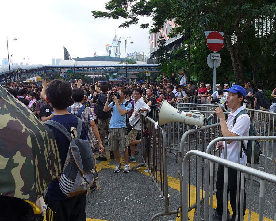 PRO-DEMOCRACY+PROTESTS%3A+Hong+Kong+protesters+congregate+to+demand+democracy.+Protests+have+been+ongoing+since+mid-September.