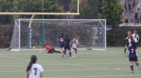 Joelle Anderson (10) scores to put the Eagles up 2-0. She finished with four goals on the night.