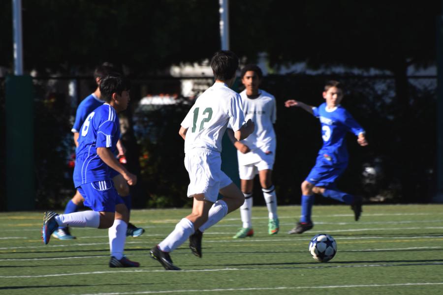 JV Boys make the first kick.