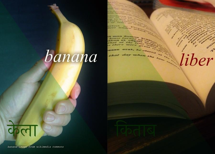 Mundane+objects+such+as+bananas+and+books+become+interesting+when+viewed+through+the+lens+of+a+new+language.