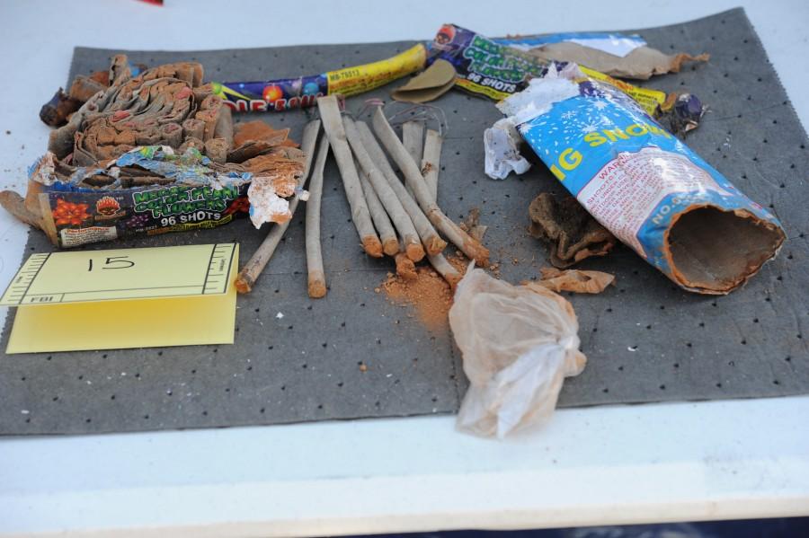 This assortment of fireworks was discovered in Tsarnaevs backpack, discarded by friends. Black powder extracted from the fireworks may have been used in the construction of bombs, but no black powder has not been forensically detected in the Tsarnaev residence.
