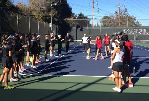 Varsity girls tennis defeats Sacred Heart Prep in CCS matchup
