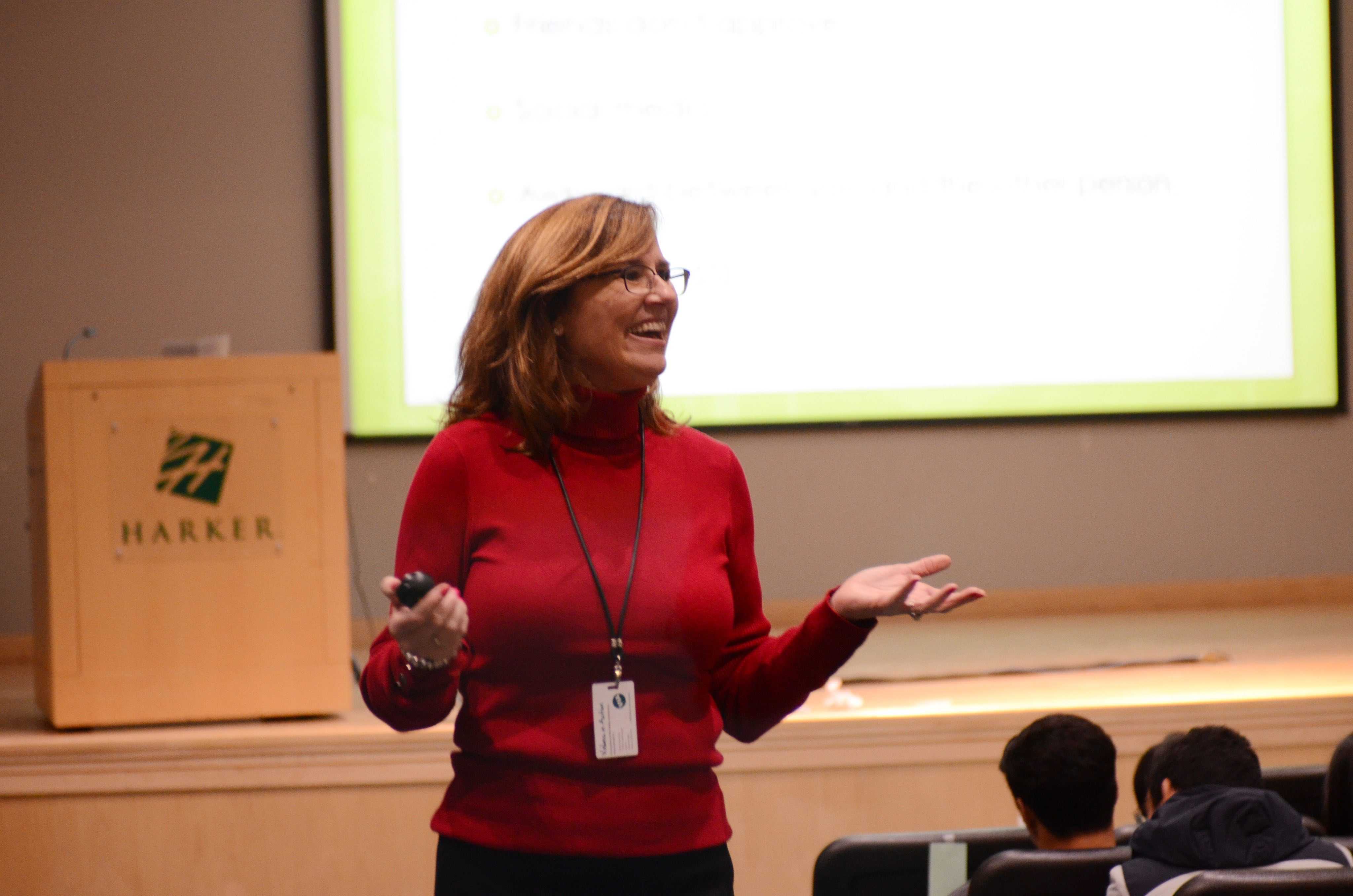 Upper school math teacher Jane Keller leads the juniors’ LIFE discussion on sex education this morning. The next event for the juniors will be an eagle buddies event on Jan. 28.