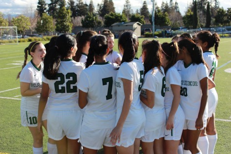 Varsity girls soccer loses home game against Castilleja on senior night