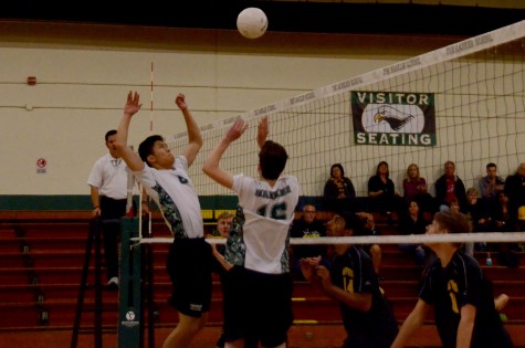 Varsity boys’ volleyball loses to Mountain View High School at home