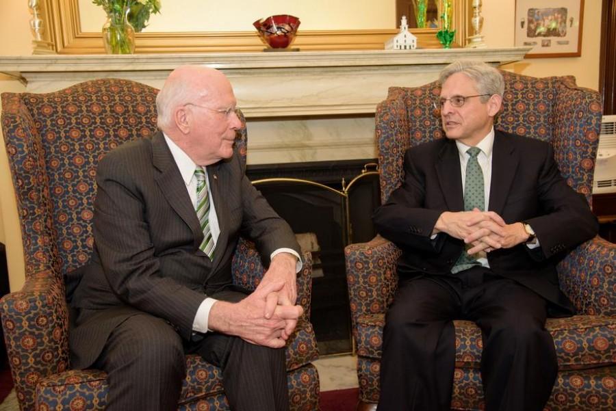Senator Patrick Leahy met with Chief Judge Merrick Garland yesterday. Obama nominated Garland to fill the vacancy left by late Justice Antonin Scalia. 
