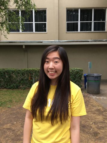 Shania Wang (9) won treasurer for the class of 2019. Students voted in the journalism room on Thursday during both lunches. 