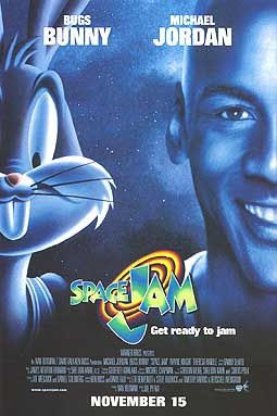 Movie poster for the original Space Jam, released on November 15 1996. The film premiered at #1 in the US box office and grossed over 230 million USD worldwide. 