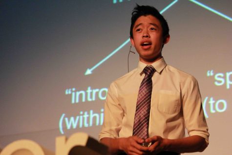 Senior Alexander Lam speaks about his experience in finding happiness as a Harker student. TEDxHarkerSchool took place on Saturday, Oct. 15.