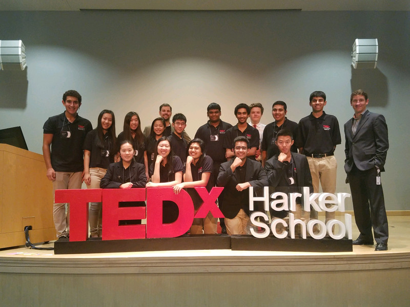 The 2016 leadership team of TEDxHarkerSchool poses for a photo. The event took place on Saturday, Oct. 15
