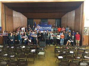 Alycia Cary (10) at one of her events supporting US Representative of the 17th district Ro Khanna. Students and alumni were involved with campaigns from the local to national levels. 