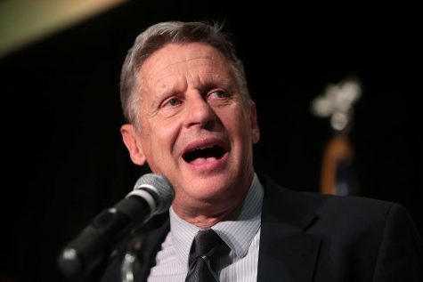 Gary Johnson delivers a speech at a rally. Johnson garnered more votes than any other third party candidate.