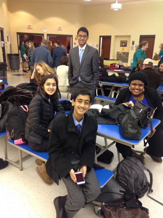 Speech students wait to begin their first round of speech competition at the Glenbrooks tournament. Their first day of competition was November 19, on which they competed in events including Original Oratory and Dramatic Interpretation.