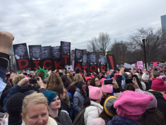 Protestors congregated at a women's march last Saturday to vouch for women's rights. Many marched to vouch for numerous causes the day after the Trump inauguration. 