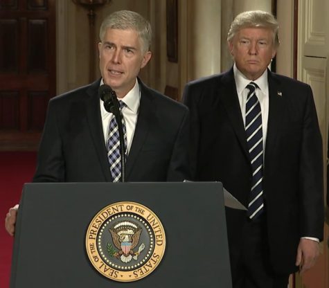 President Donald Trump nominated Judge Neil M. Gorsuch to the Supreme Court, proposing a new justice to fill the year-long vacancy left behind by the late conservative, Justice Antonin Scalia. Gorsuch speaks at his nomination announcement. 
