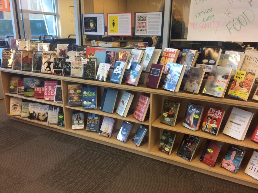 Every March, the ReCreate Reading books for the next school year are featured in a special section in the library. This years ReCreate Reading lineup features 69 novels to choose from.