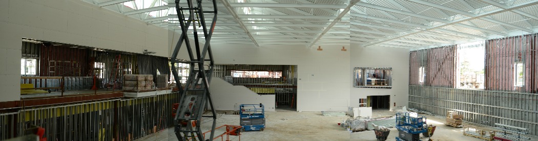 Construction update: Work continues on theatre while gym nears completion