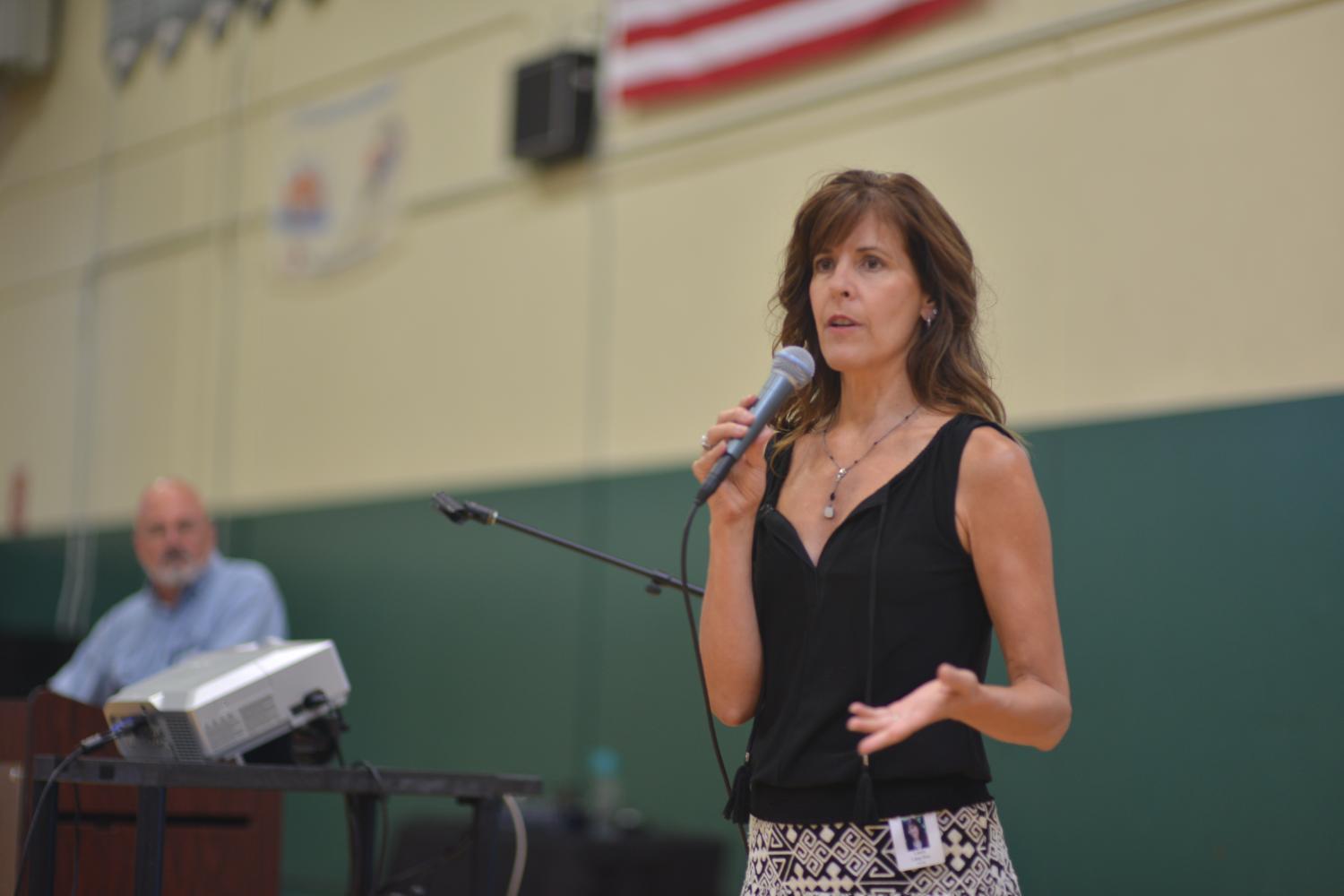 Performing arts director Laura Lang-Ree speaks about the upcoming opening for the performing arts center. The theater will be finished in January 2018, and the ribbon cutting ceremony will be held in February 2018.