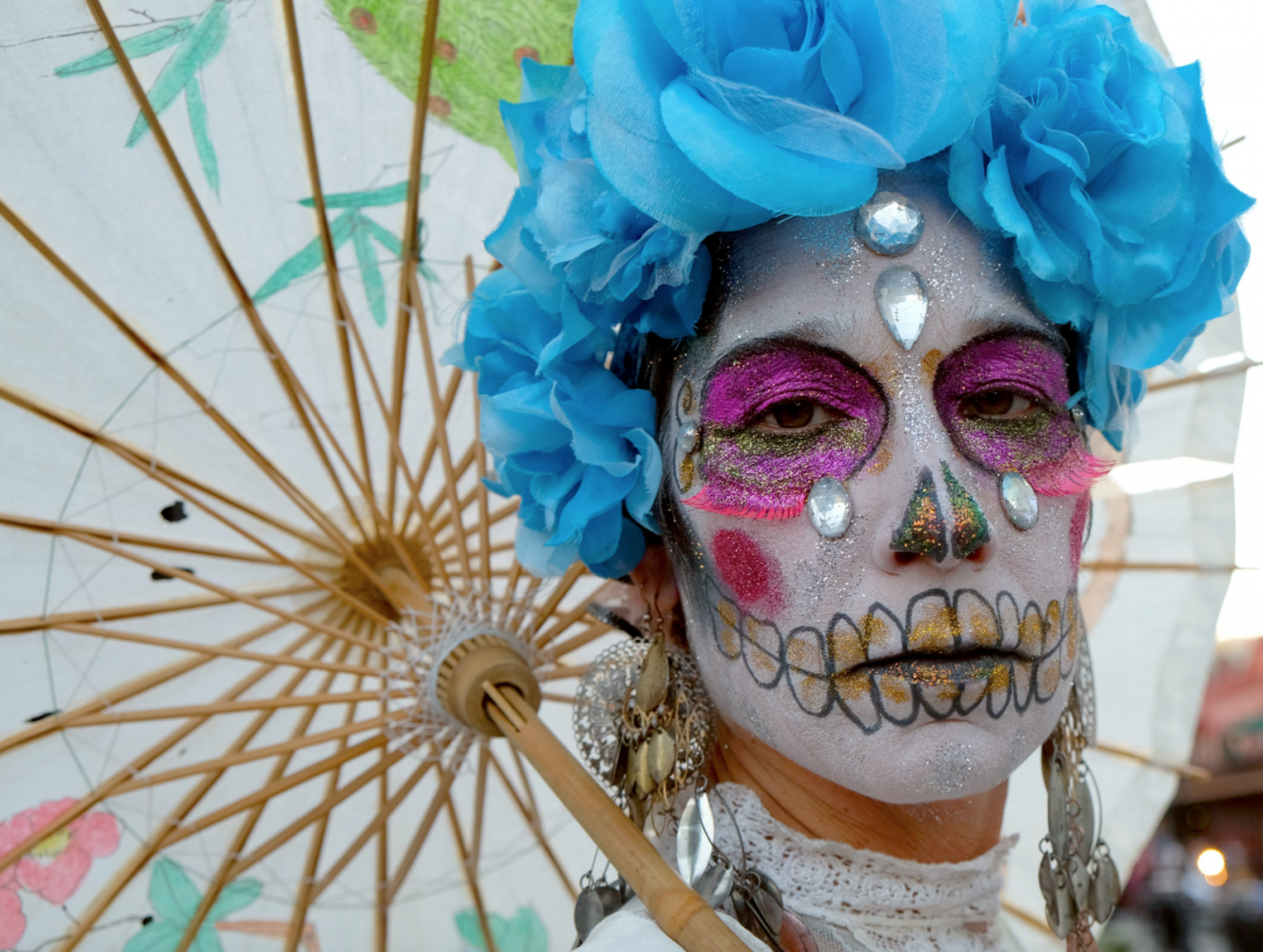 Amanda Marmor photographs a woman participating in a cultural celebration in the heart of New York. As a street photographer, Amanda's main subjects—and her favorite subjects—are the people of New York City.