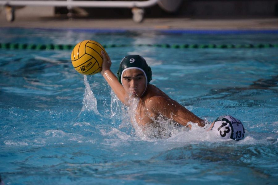 Junior Bobby Bloomquist looks for an opportunity to score against Palo Alto High School. He successfully scored one goal in the third quarter. 