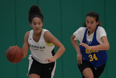 Varsity girls basketball team faces Santa Clara High School in scrimmage