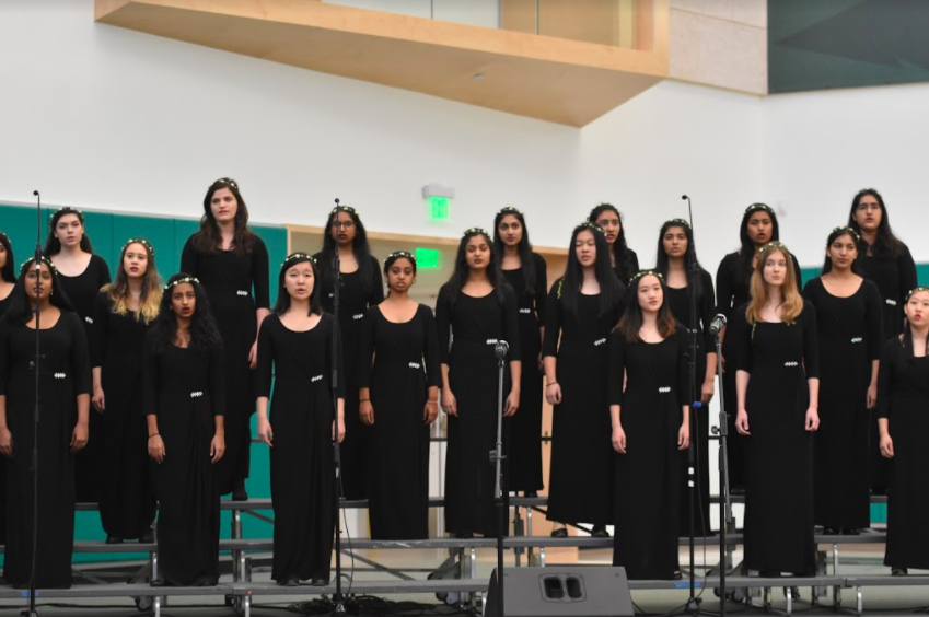 Upper school vocal group Cantilena performs at Big Assembly Day (BAD). All performing groups also visited the lower and middle school campuses for BAD.