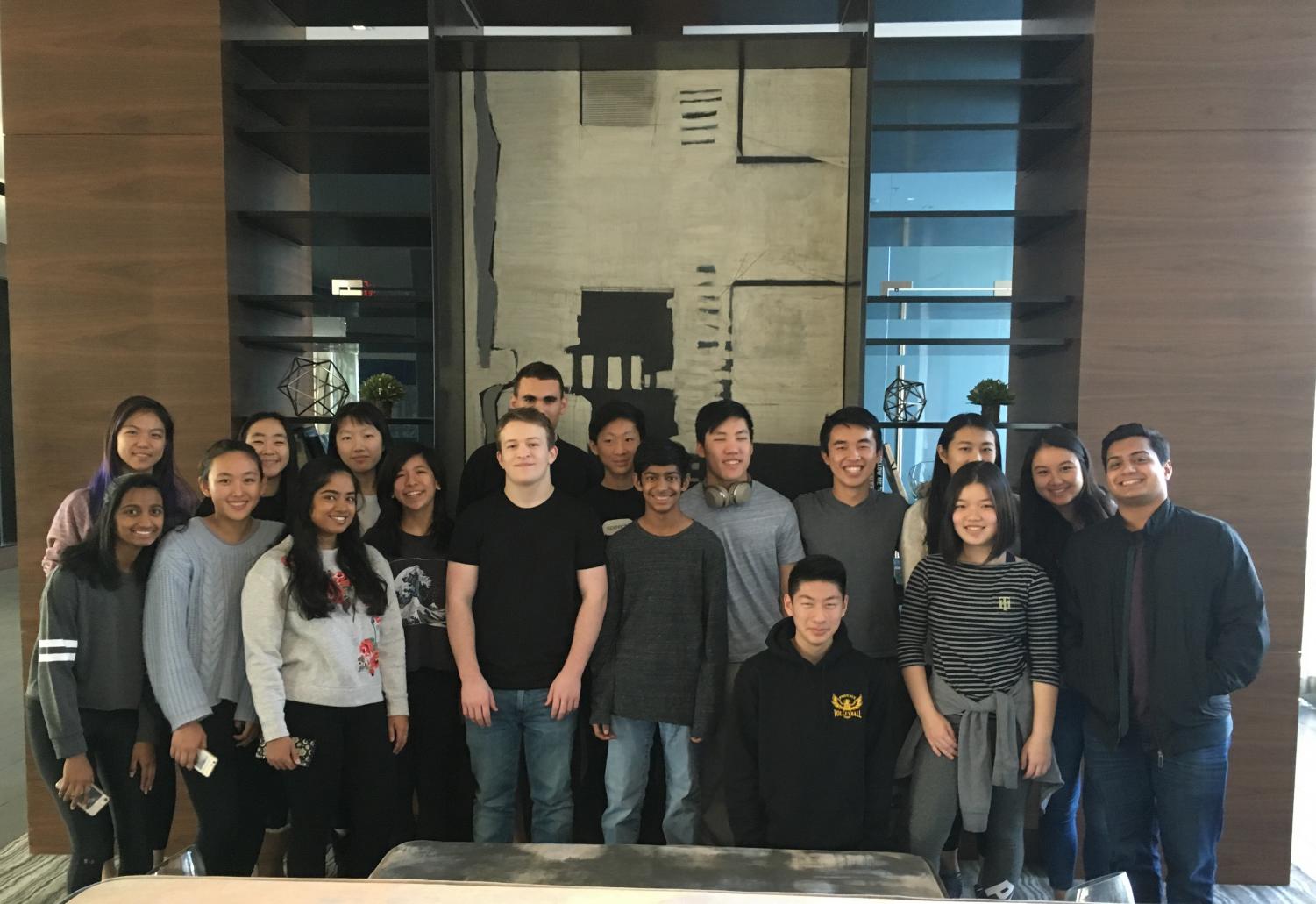 The debate team poses after one of their competitions. The speech and debate teams has participated in and won several competitions over the past two months.