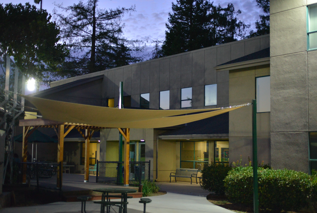 The Shah patio at the upper school. Upper school psychology teacher Dr. Jonathan Sammartino was arrested yesterday on three charges of sexual misconduct at a previous teaching position in San Diego.