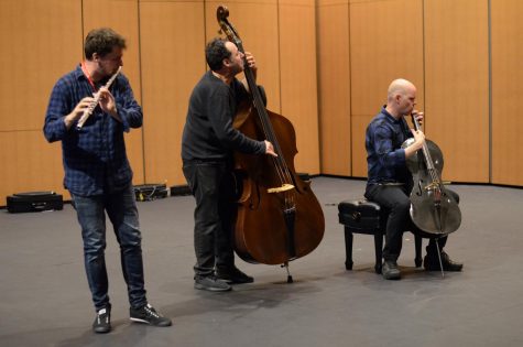 The PROJECT Trio plays in the Patil Theater. The musicians performed their show, the last of this years Concert Series, yesterday at 8 p.m.