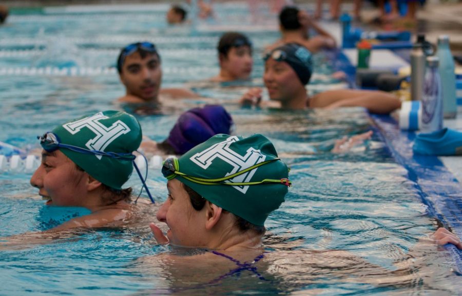 Harker swimmers attend practice on Mar. 6. After a strong performance at the Palo Alto Invitational on Saturday, Mar 2, the swimming team continues training for their next tournament on Mar. 14.
