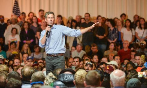 Former Rep. Beto ORourke addresses a crowd of supporters and voters at a town hall event in San Francisco this afternoon. ORourke announced his bid for the presidency on March 14 and made his first stop in the Bay Area today.